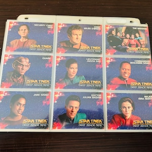 Cartes à collectionner VTG Star Trek Deep Space Neuf cartes à collectionner par Sky Box 1993 Jeu complet de 100 cartes The Mission Major Kira Nerys Nog