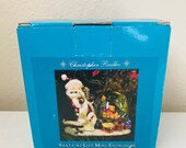 Christopher Radko Christmas Snowglobe Santa - Radko Home For The Holdiays Teddy Bear Christmas Tree - Radko Christmas Figurine - Home Decor