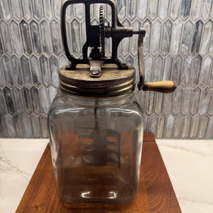 Vintage Dazey No 88 Glass Butter Churn Glass 4 Quart Jar  Made in USA Farm Life Vintage Butter Churn Home Decor Home Accents