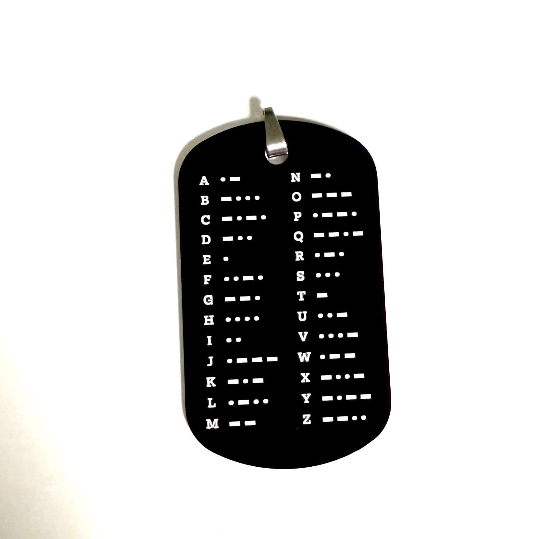 Morse Code Keychain Chart CW Reference Learn Morse Code - Etsy