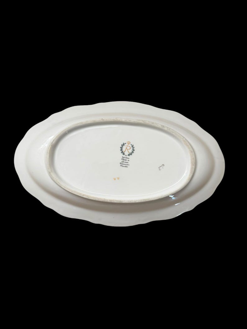 Vintage Reichenbach German Porcelain, 9-inch Oval Serving Dish, Gold ...