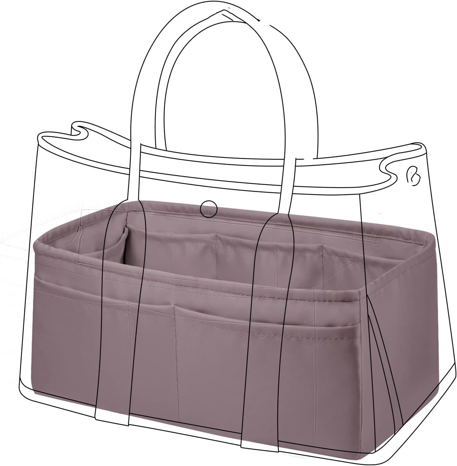 Spencer Felt Insert Bag Organizer Bag In Bag For Handbag Purse