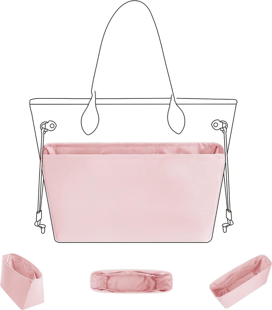 Purse Organizer Neverfull PM MM Gmbags Silky Etsy