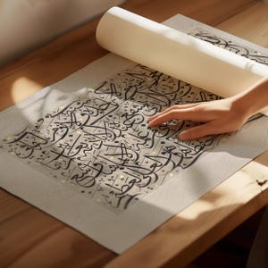 Arabic calligraphy art with Ayatul Kursi for contemporary Muslim interiors.