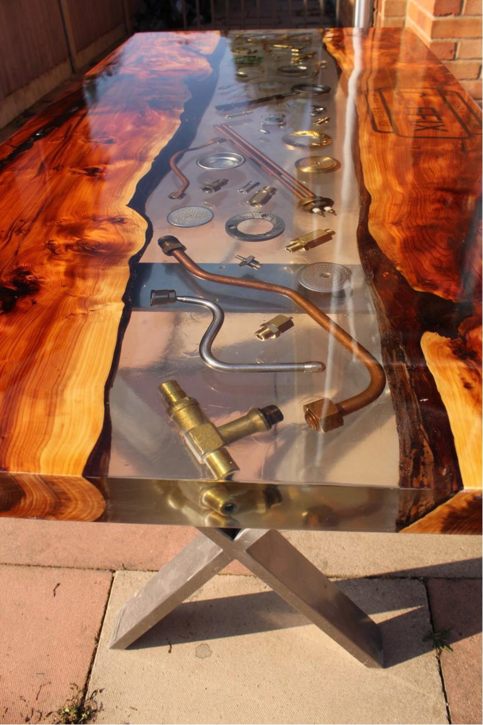 Custom Handmade Live Edge Resin Tables Made to Order, Dining Table