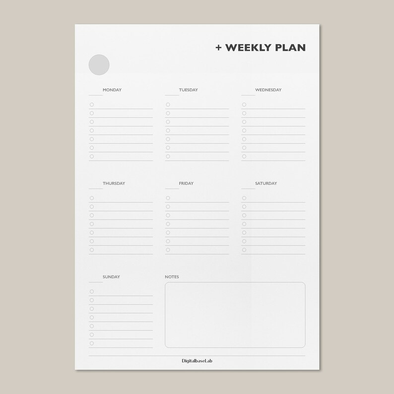 Weekly Planner Printable/ Planner Inserts/ Planner Pages/ Undated Planner/ Perpetual Layout/ A4 ...