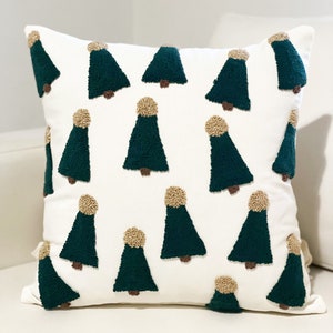 Christmas pillow, Christmas Decoratioan, Christmas Gifts, Punch Needle Pillow, Merry Christmas , Holly jolly Christmas Cushion,Noel Decor