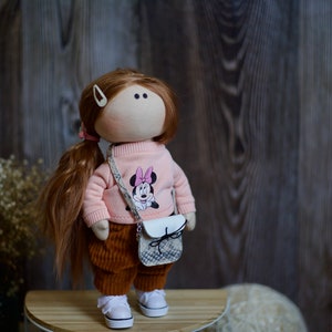 Doll Art Handmade Doll Collectible Fabric Doll Handmade doll Tilda doll Interior Doll For Girl  Birthday Present For Girl