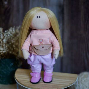 Tilda Doll Textile Doll Nursery Room Decor Art Doll Fabric Doll Interior Doll Rag Textile Doll Handmade Textile Doll Present for Girls blond