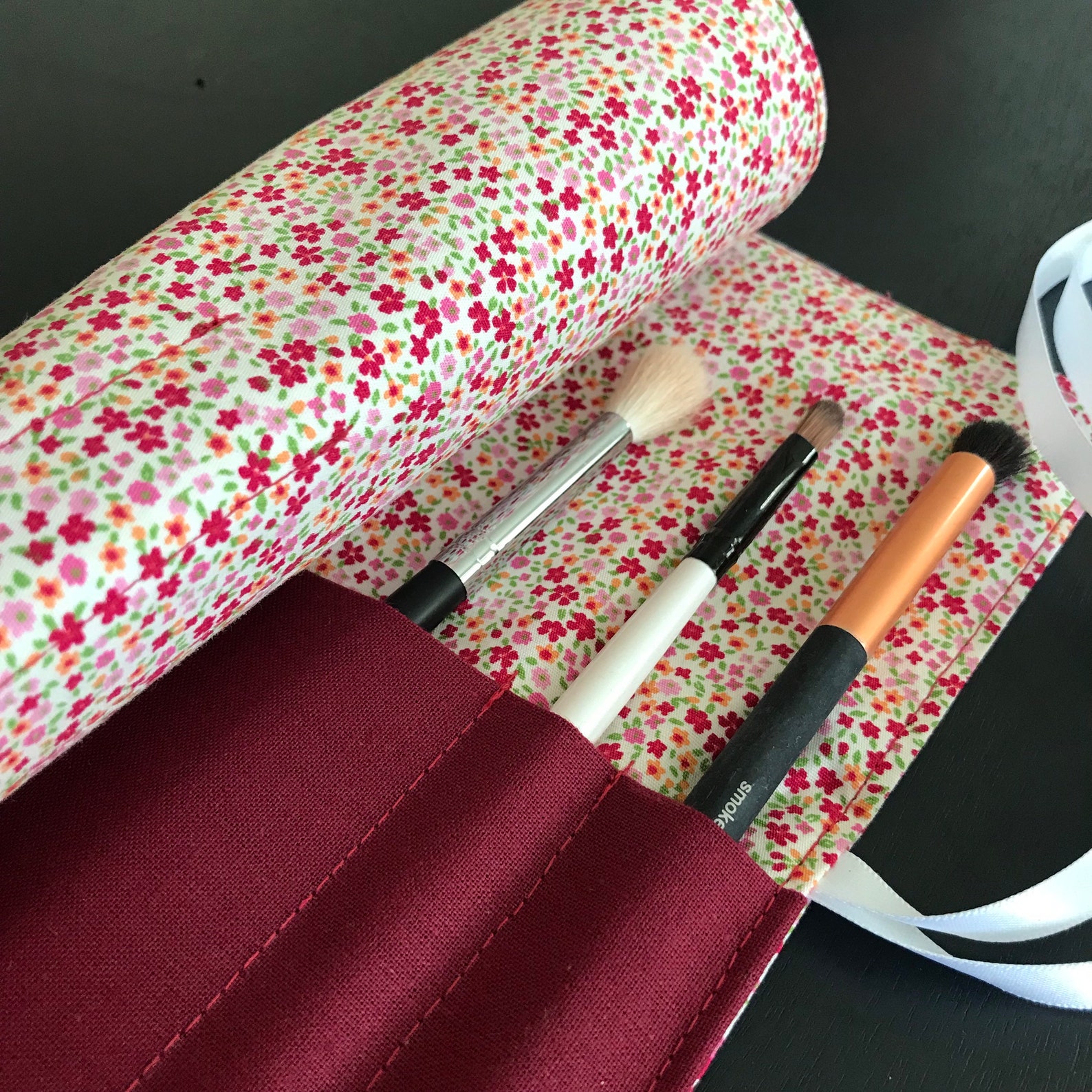 Makeup Brush Roll Makeup brush roll Makeup brush wrap Etsy