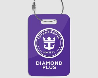 Royal Caribbean Diamond Plus Status Luggage Tags - Crown & Anchor Society - Cruise Ship - Limited Edition - Exclusive!