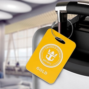 Royal Caribbean Gold Status Luggage Tags - Crown & Anchor Society - Cruise Ship - Limited Edition - Exclusive!
