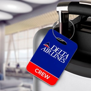 Delta Airlines Crew Retro - Luggage Tag - Limited Edition - Aviation, Retro Livery, Aircraft Exclusive!
