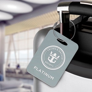 Royal Caribbean Platinum Status Luggage Tags - Crown & Anchor Society - Cruise Ship - Limited Edition - Exclusive!