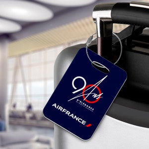 Etiqueta de bagagem Air France 90 anos - Aviação, Tripulação de cabine - Edição limitada - Exclusiva!
