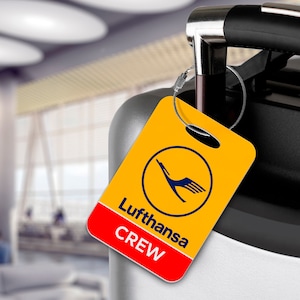 Lufthansa Yellow Crew Tag - Retro Aviation - Luggage Tag - Airline, Airport, Aeroplane, Aircraft, Cabin Crew - Limited Edition - Exclusive!