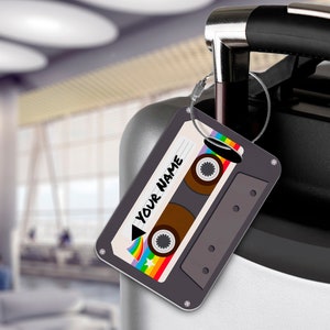 Personalised Cassette Luggage Tag - Personalised, Customised, Aviation, Cruising - Limited Edition - Exclusive!