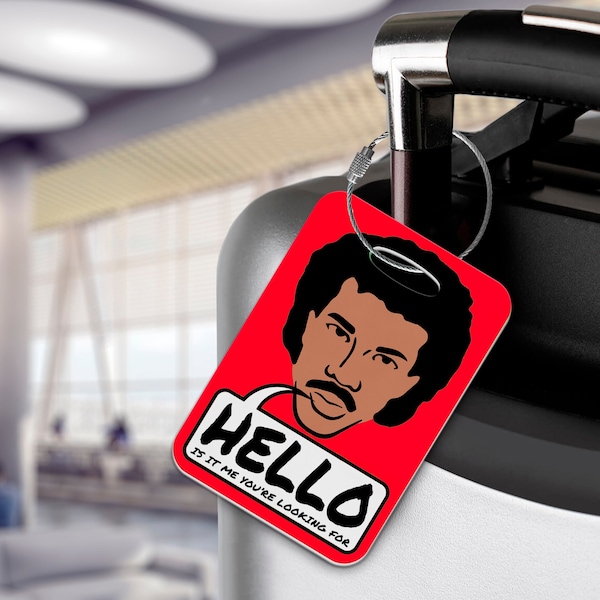 Lionel Richie Red Hello Luggage Tag - Aviation - Cruising - Limited Edition - Exclusive! Active