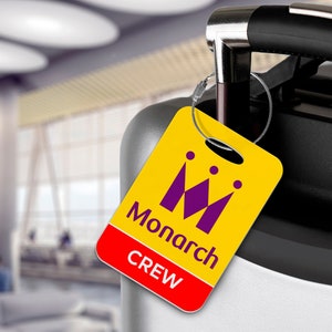 Monarch Crew - Retro Aviation - Luggage Tag - Airline, Airport, Aeroplane, Aircraft, Cabin Crew - Limited Edition - Exclusive!