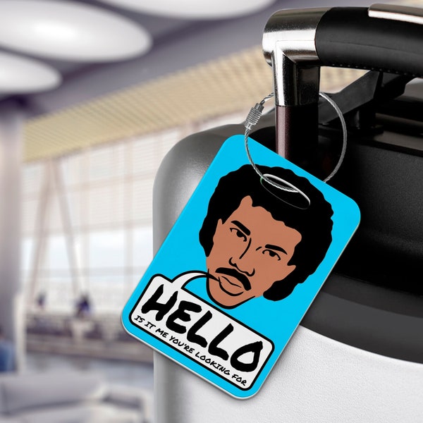 Lionel Richie Sky Blue Hello Luggage Tag - Aviation - Cruising - Limited Edition - Exclusive! Active