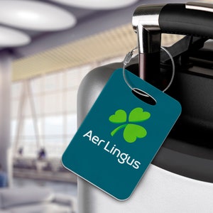 Aer Lingus Luggage Tag - Airlines, Cabin Crew, Aeroplane, Livery, Retro, Aeroplane, Aviation