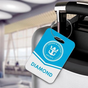 Etiquetas para equipaje con estatus Diamond de Royal Caribbean - Crown & Anchor Society - Crucero - Edición limitada - ¡Exclusiva!