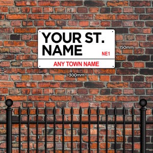 Create your own Retro Road Sign 300x150mm, Vintage, Street Sign, Garage, Shed, Man Cave