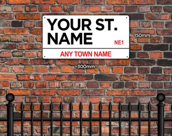 Create your own Retro Road Sign 300x150mm, Vintage, Street Sign, Garage, Shed, Man Cave