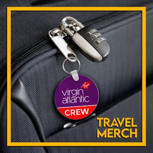 Porte-clés d'équipage Virgin Atlantic - Édition limitée - Personnel de cabine, aviation, livrée rétro, exclusivité avion !