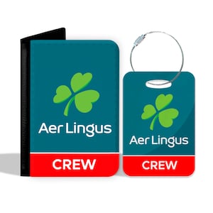 Aer Lingus Crew - Tag and Passport Cover - Aviation, Retro Livery, Aircraft Exclusive!