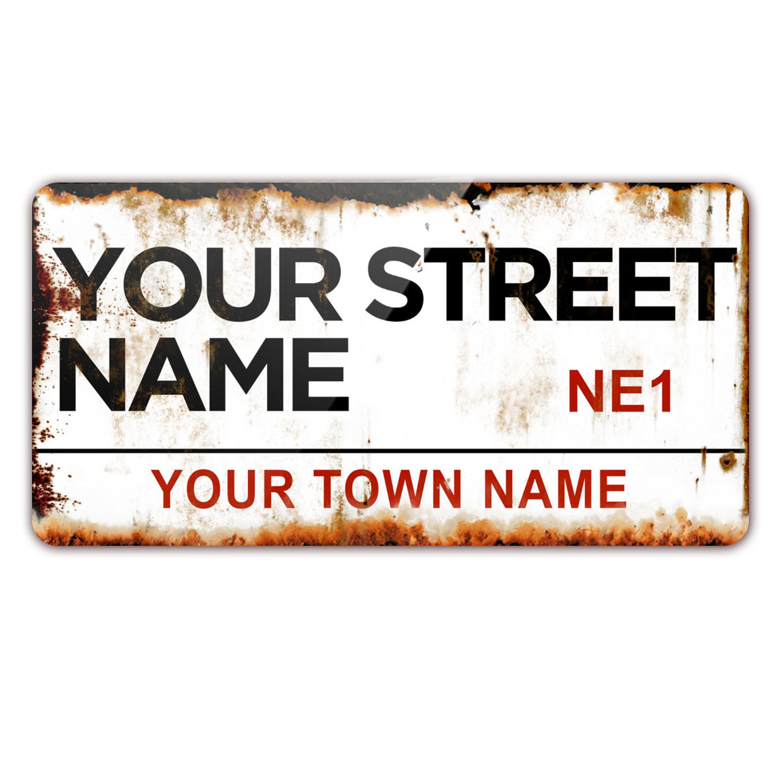 Create Your Own Retro Road Sign Vintage Street Sign Garage Etsy