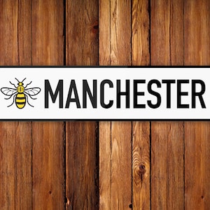 Manchester Street Sign, Traffic Sign, Memorabilia, Souvenir