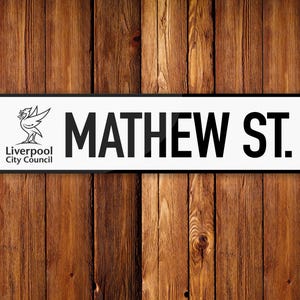 Liverpool Mathew Street Sign, Traffic Sign, Memorabilia, Souvenir