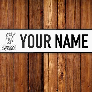 Liverpool Customisable Street Sign, Traffic Sign, Memorabilia, Souvenir