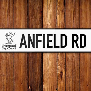 Liverpool Anfield Road Street Sign, Traffic Sign, Memorabilia, Souvenir