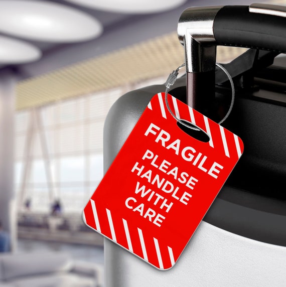 Fragile Luggage Tag Suitcases for Kids Adult Travel Bag Baggage Tags with  Strap | eBay
