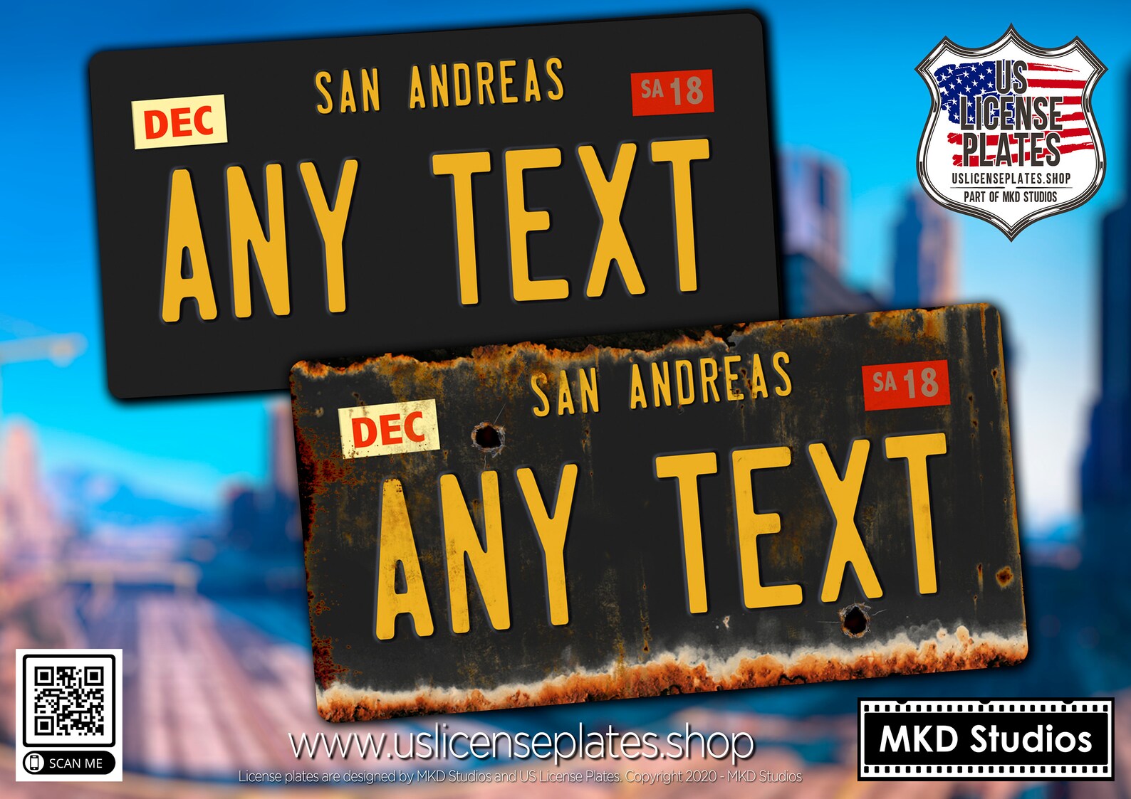 GTA Custom Metal License Plate Grand Theft Auto Los Santos Etsy