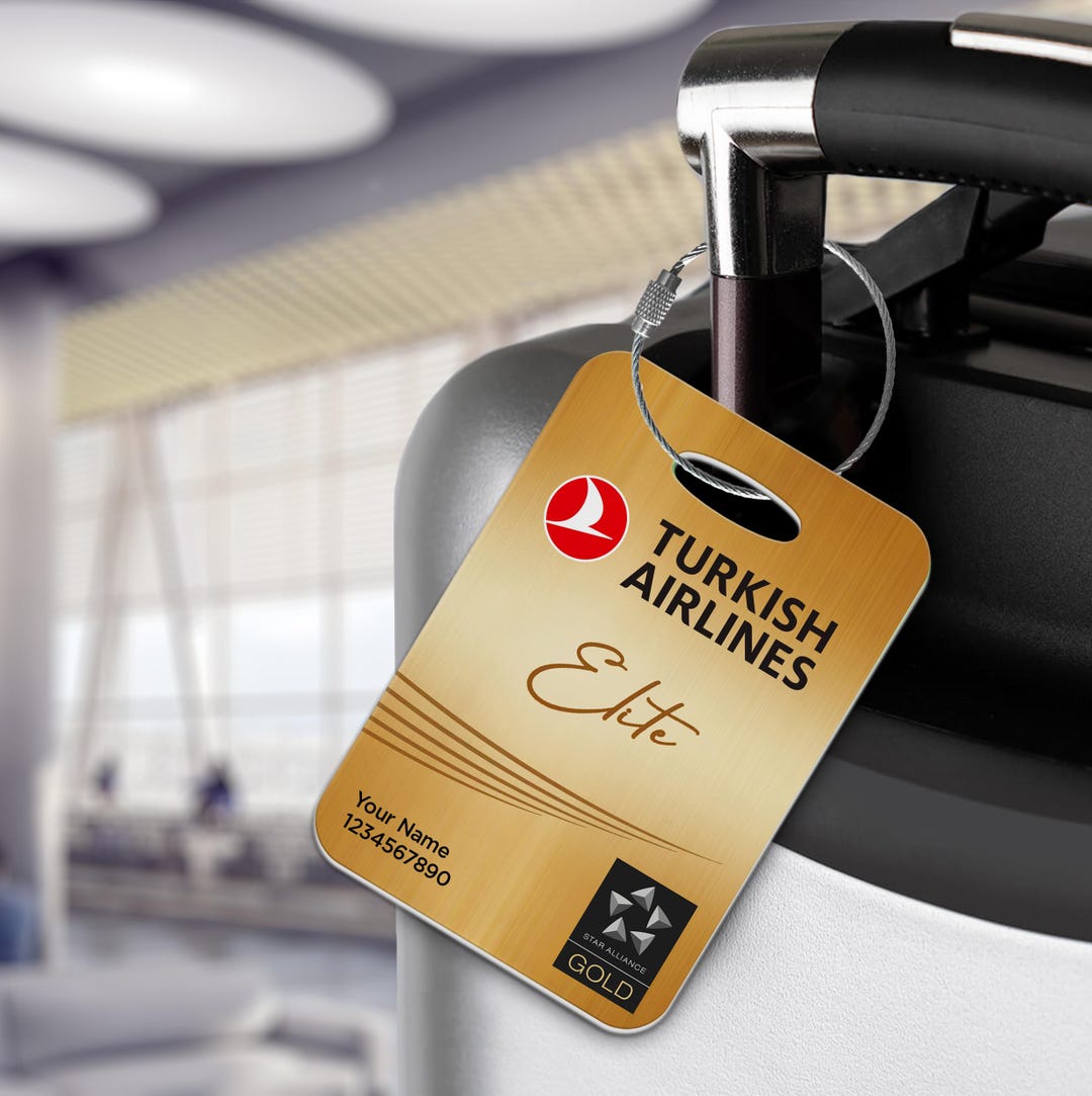 Turkish Airlines Elite Aviation Luggage Tag Airline, Airport, Aeroplane