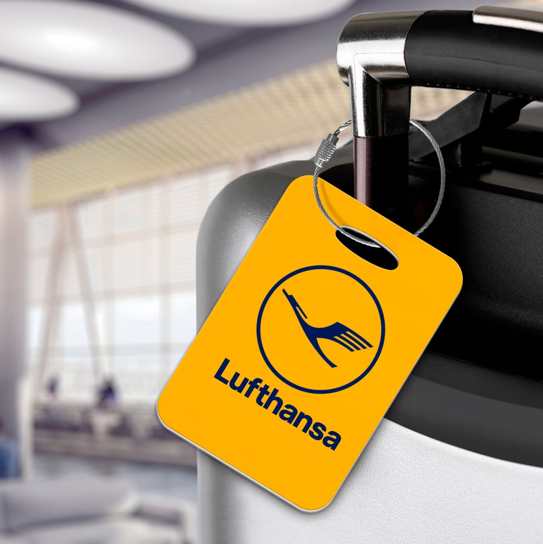 ルフトハンザドイツ航空 Aviationtag イエロー Lufthansa Yellow Tag - Retro Aviation - Luggage Tag