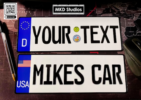 Create Your Own Euro Metal License Plate Multiple Designs UK Brexit Germany France Spain Etsy UK