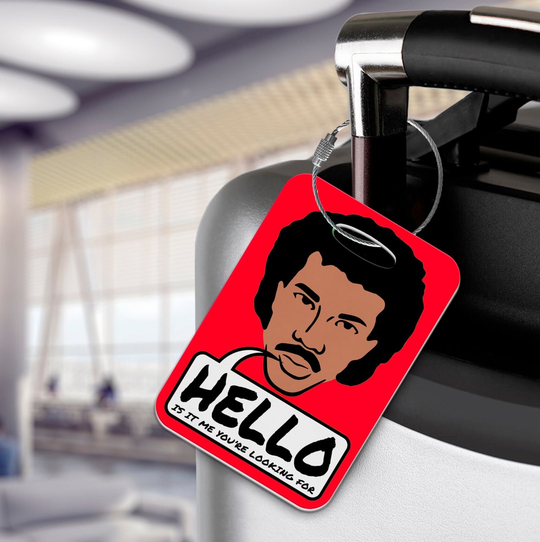 Lionel Richie Red Hello Luggage Tag Aviation Cruising Limited Edition
