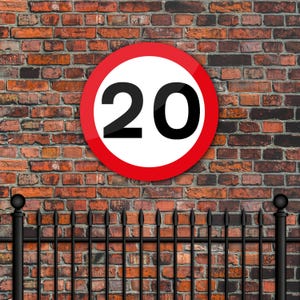Liverpool Champions 20 Speed Limit Sign - 30cm | Wall Plaque | Decor | LFC | Keepsake | UK Handmade