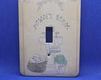 Unique Vintage Style Light Switch Cover for Bathroom Decor Single or Double Toggle