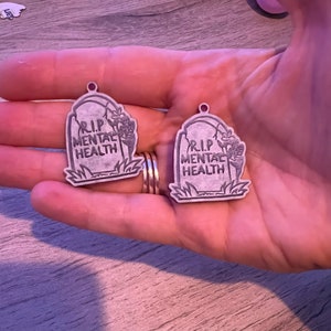 1.5 inch R.I.P Mental Health Tombstone Acrylic Blanks for mould making