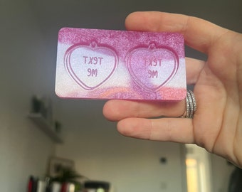 1.5 inch Text Me Candy Hearts Silicone Mould