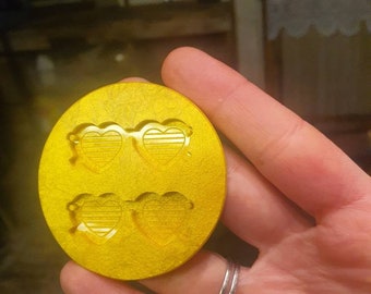 1.5 inch Heart Sunglasses Silicone Mould