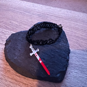 2 inch Acrylic Bloody Sword Choker