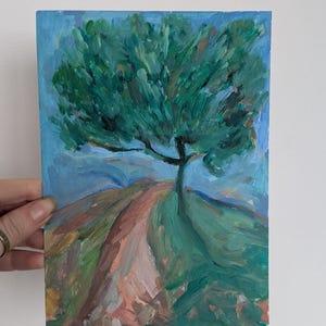 Hawthorne tree landscape| Irish Oil Painting | country Painting