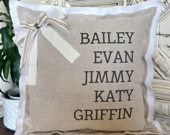 Family Names Pillow