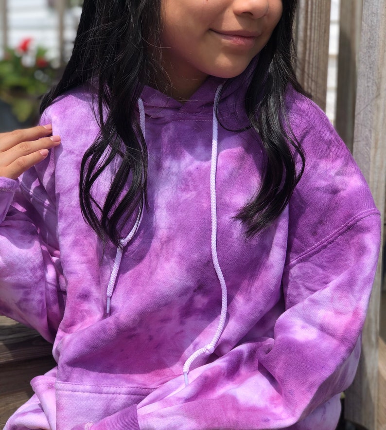 tie dye purple sweatshirt